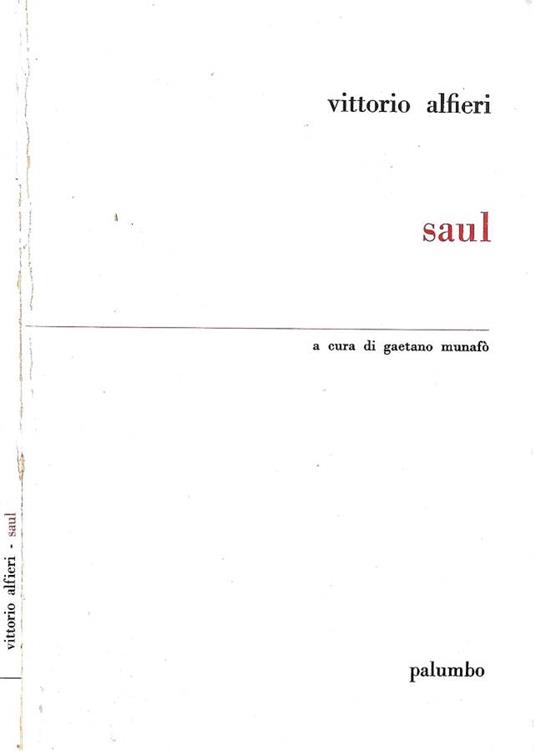 Saul - Vittorio Alfieri - copertina