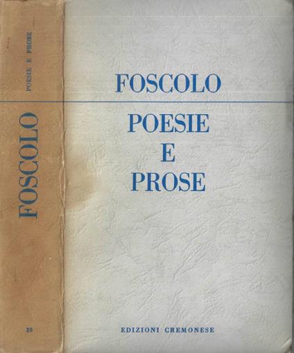 Poesie e prose - Ugo Foscolo - copertina