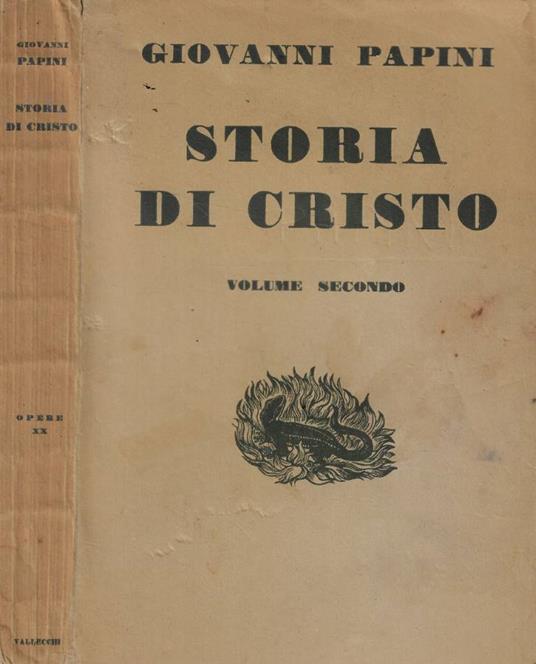 Storia di Cristo Vol. II - Giovanni Papini - copertina