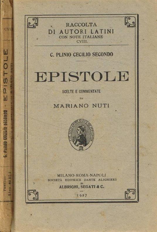 Epistole - Plinio il Vecchio - copertina