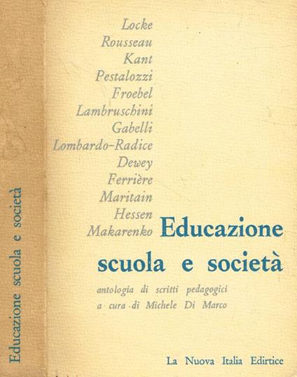 Educazione scuola e società - Michele Di Marco - copertina