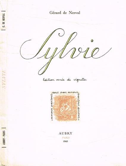 Sylvie - Gérard de Nerval - copertina