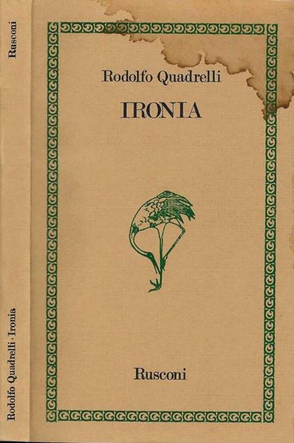 Ironia - Rodolfo Quadrelli - copertina