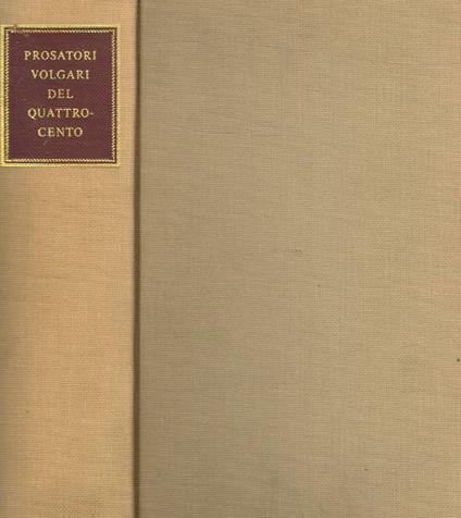 Prosatori volgari del Quattrocento - Claudio Varese - copertina