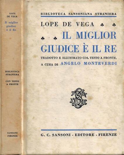 Il miglior giudice è il Re - Lope de Vega - copertina