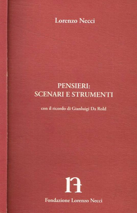 Pensieri: scenari e strumenti - Lorenzo Necci - copertina