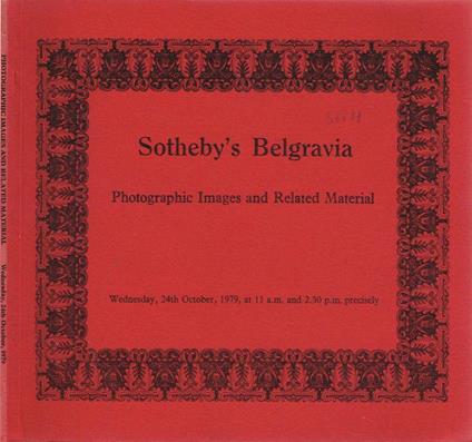 Sotheby's Belgravia - Photographic Images and Related Material - copertina