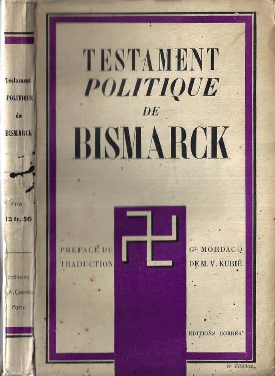 Testament politique de Bismarck - Otto von Bismarck - copertina