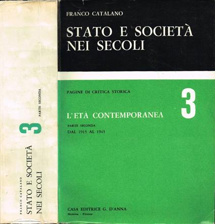 Stato e società nei secoli - Franco Catalano - copertina