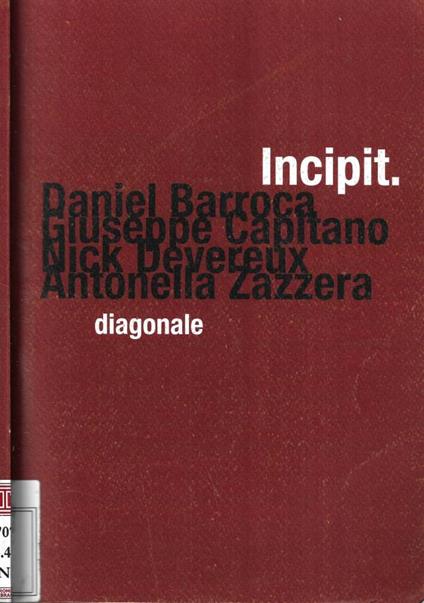 Incipit - copertina