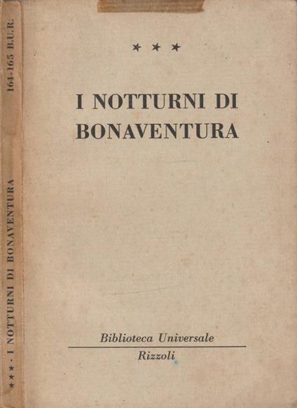 I notturni di Bonaventura - copertina