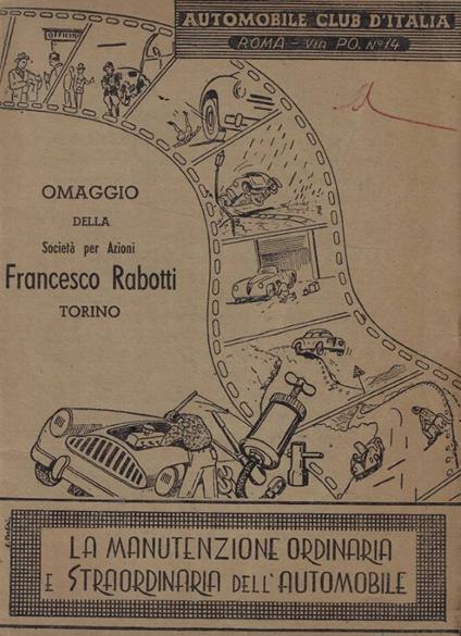 La manutenzione ordinaria e straordinaria dell'automobile - copertina