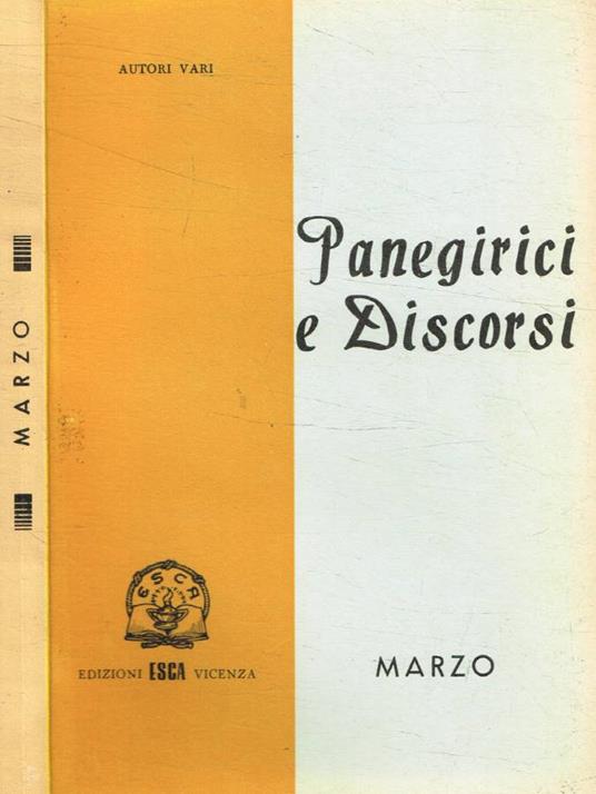 Panegirici e discorsi - copertina