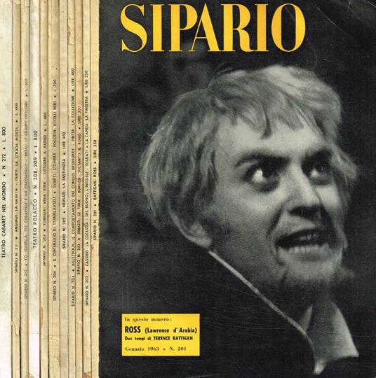 Sipario. Rivista di teatro scenografia cinema. Anno XVIII, 1963 - copertina