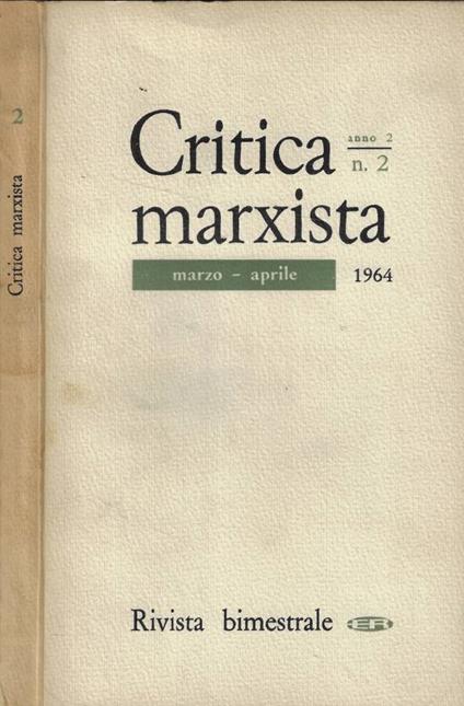 Critica marxista n. 2 Anno 1964 - copertina