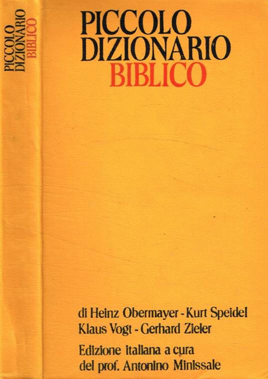 Piccolo dizionario biblico - copertina