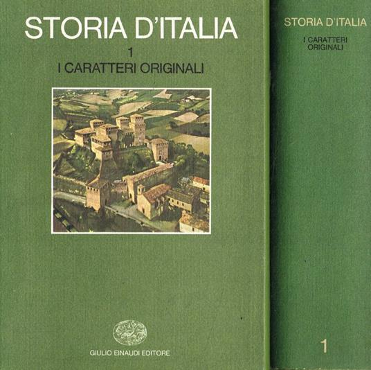 Storia d'Italia volume I. I caratteri originali - copertina