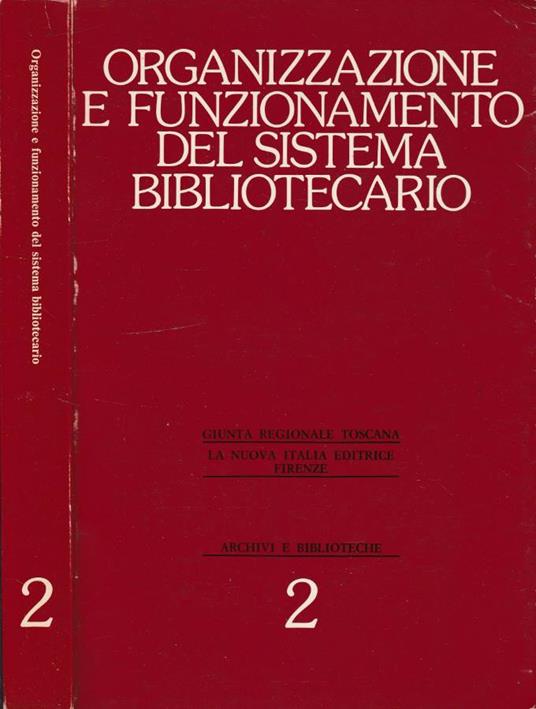 Organizzazione e funzionamento del sistema bibliotecario - copertina