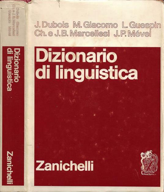 Dizionario di Linguistica - copertina