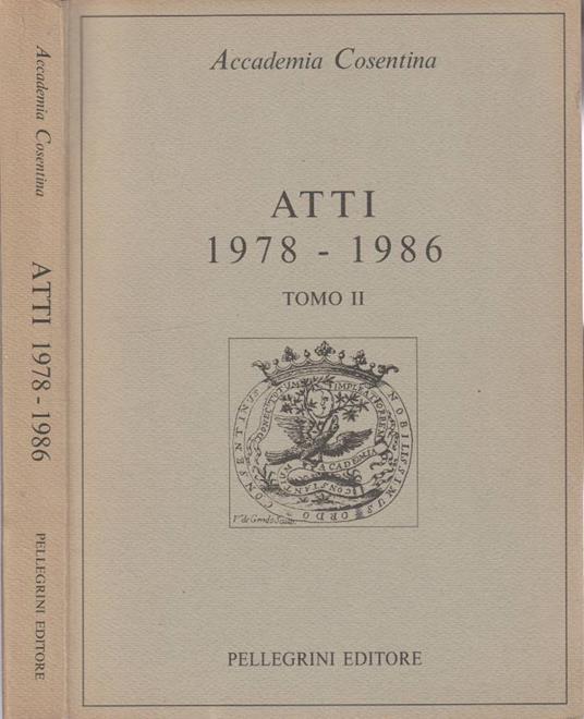 Atti 1978-1986 tomo II - copertina