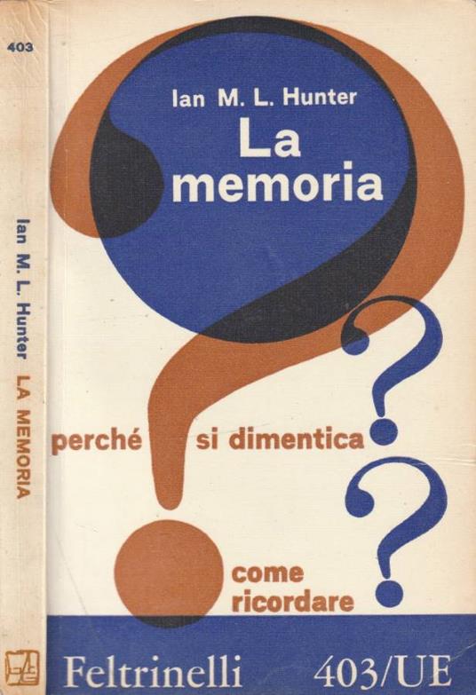 La memoria - Ian M. L. Hunter - copertina