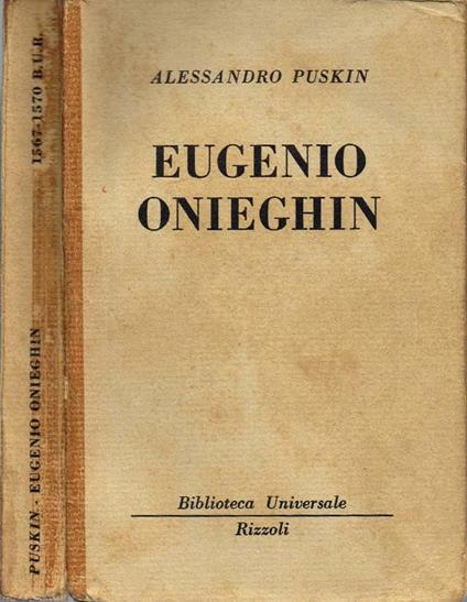 Eugenio Onieghin - copertina