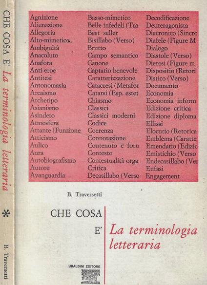 Che cosa è la terminologia letteraria - copertina