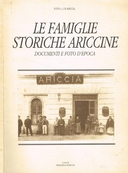 Le famiglie storiche aricine - copertina