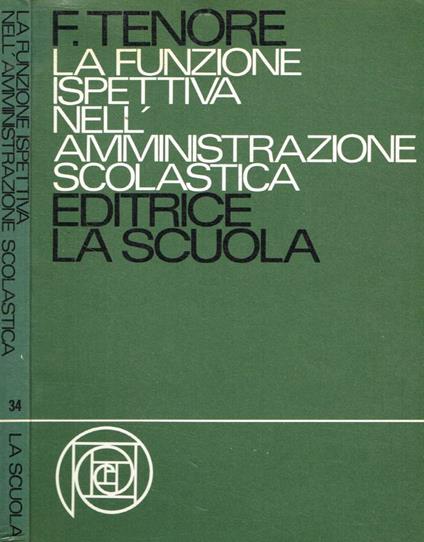 La funzione ispettiva nell'amministrazione scolastica - copertina