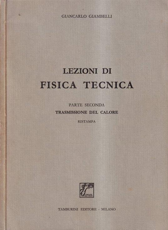 Lezioni di fisica tecnica, parte II - copertina