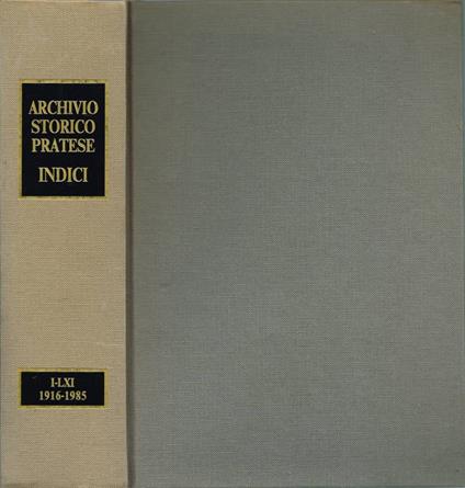 Archivio Storico Pratese - copertina