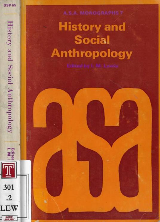 History and social anthropology - copertina