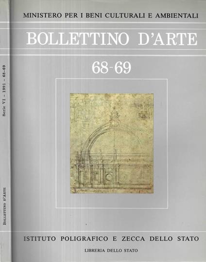 Bollettino d' arte 68 - 69 - copertina