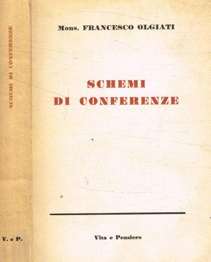 Schemi di conferenze - copertina