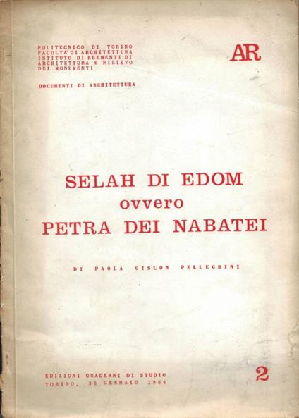 Selah di Edom ovvero Petra dei Nabatei - copertina