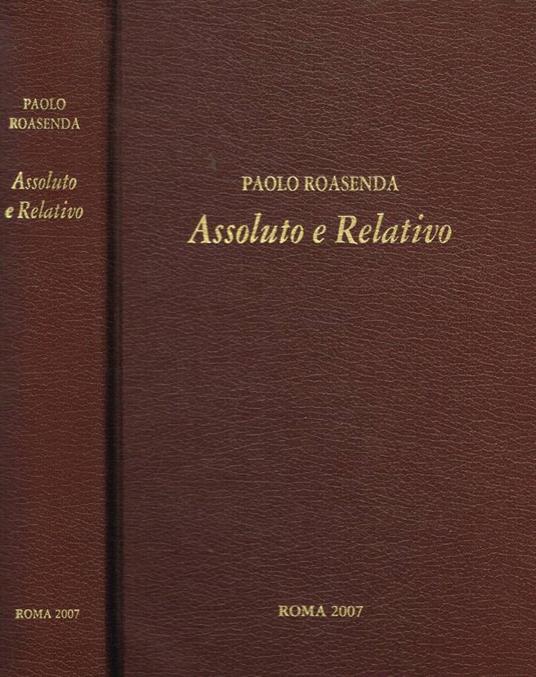 Assoluto e relativo - copertina