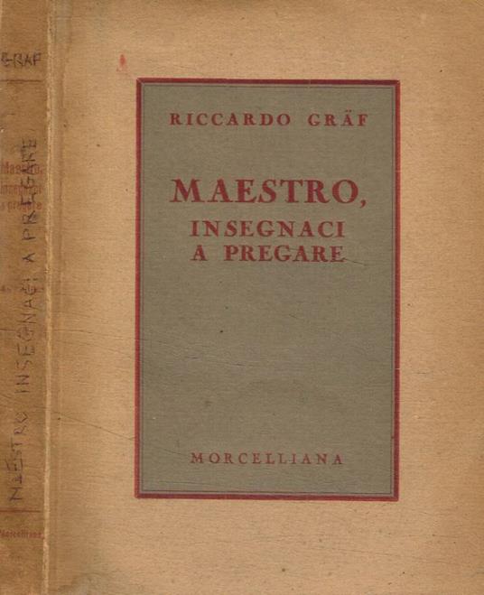 Maestro, insegnaci a pregare - copertina