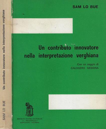 Un contributo innovatore nella interpretazione verghiana - copertina