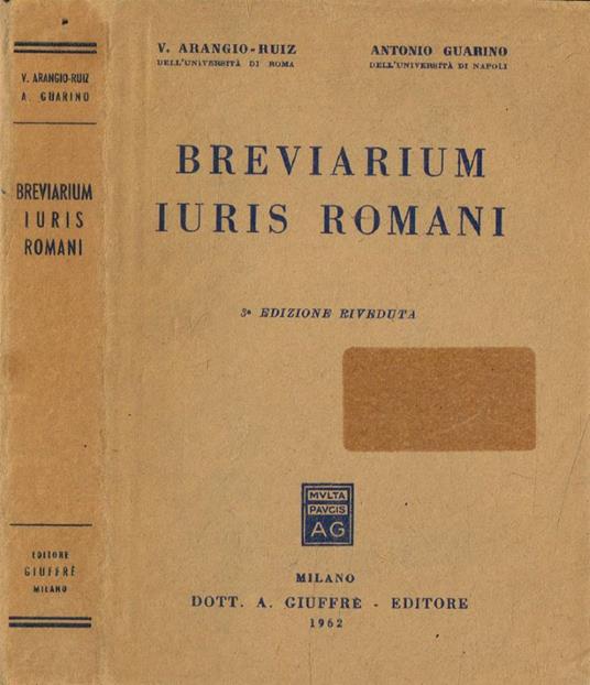 Breviarium iuris romani - copertina