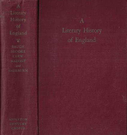 A literary history of England - Albert C. Baugh - copertina