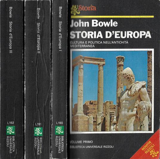 Storia d' Europa Vol. I - II - III - John Bowle - copertina