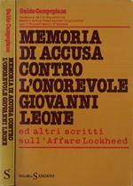 Memoria di accusa contro l' Onorevole Giovanni Leone