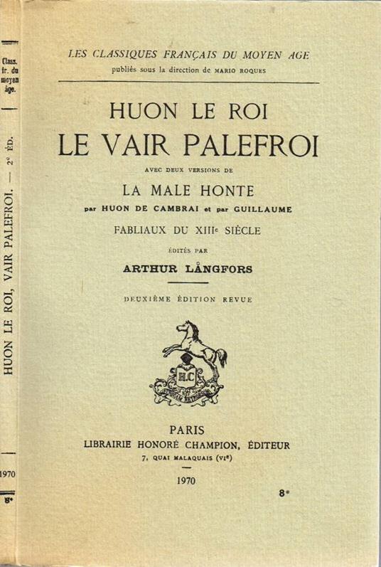 Le Vair Palefroi - Huon Le Roi - copertina