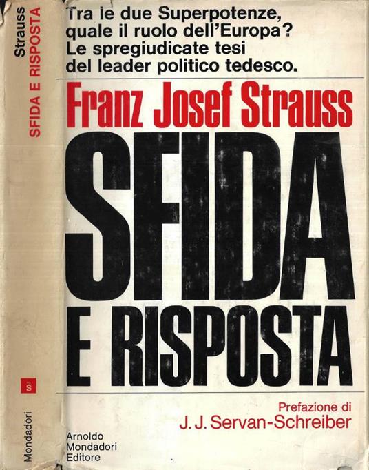 Sfida e risposta - Franz Josef Strauss - copertina