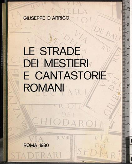 Le strade dei mestieri e cantastorie romani - Giuseppe Arrigoni - copertina