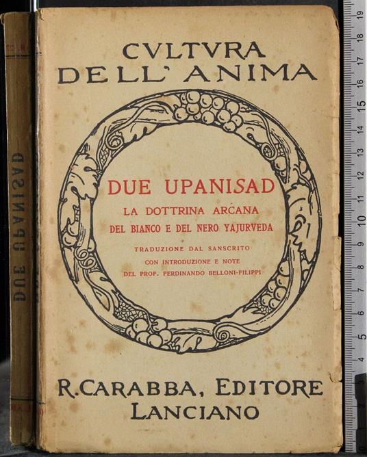 Due Upanisad. La dottrina arcana bianco e nero Yajurveda - copertina