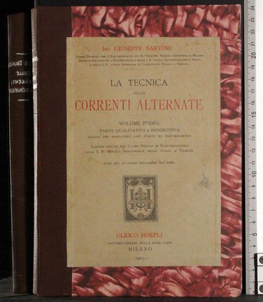 tecnica delle correnti alternate Vol 1 - copertina