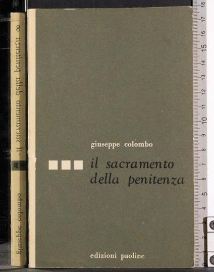 Il sacramento della penitenza - Giuseppe Colombo - copertina