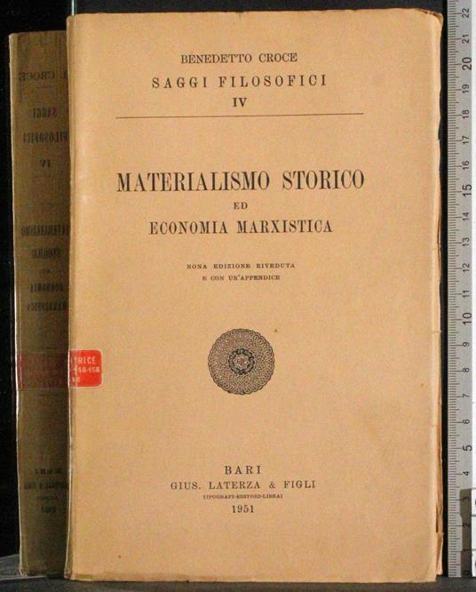 Materialismo storico ed economia marxistica - Benedetto Croce - copertina