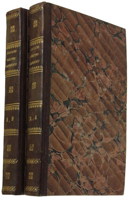 ISTITUZIONI ROMANE DI EINECCIO tradotte in italiano, e corredate di annotazioni ed esempi dal  Dottor Pietro Antonio Ridola [volume 1 + 2, opera completa] - Heineccius Johan-Gottlieb. - Nuovo Gabinetto Letterario, - 1833 - copertina